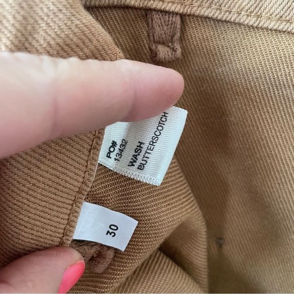 Reformation Marine Jeans in butterscotch color - Picture 9 of 12